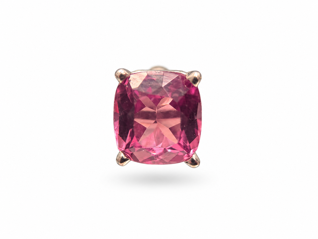 Casa Lugo | Tanzanian Malaia Garnets set in 14K White Gold Stud Earrings