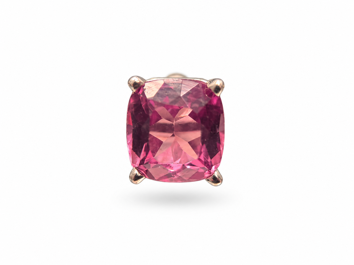 Casa Lugo | Tanzanian Malaia Garnets set in 14K White Gold Stud Earrings