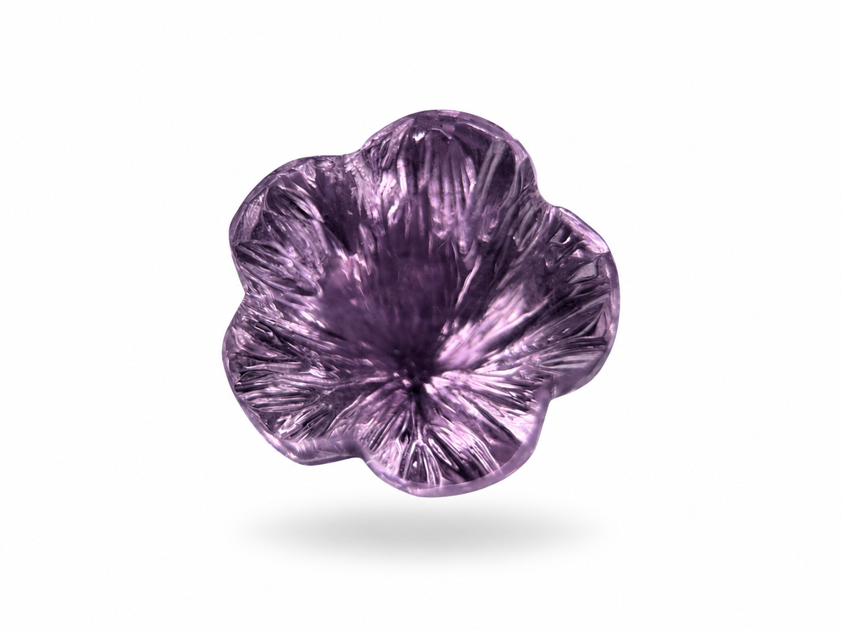 7.22 ct Natural Amethyst from Nigeria 🇳🇬— Flower Cut