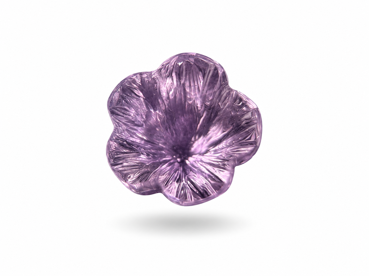 7.22 ct Natural Amethyst from Nigeria 🇳🇬— Flower Cut