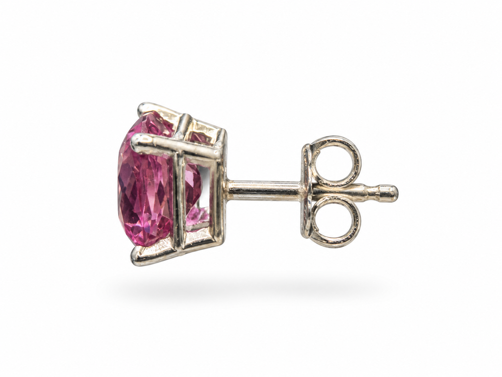 Casa Lugo | Tanzanian Malaia Garnets set in 14K White Gold Stud Earrings