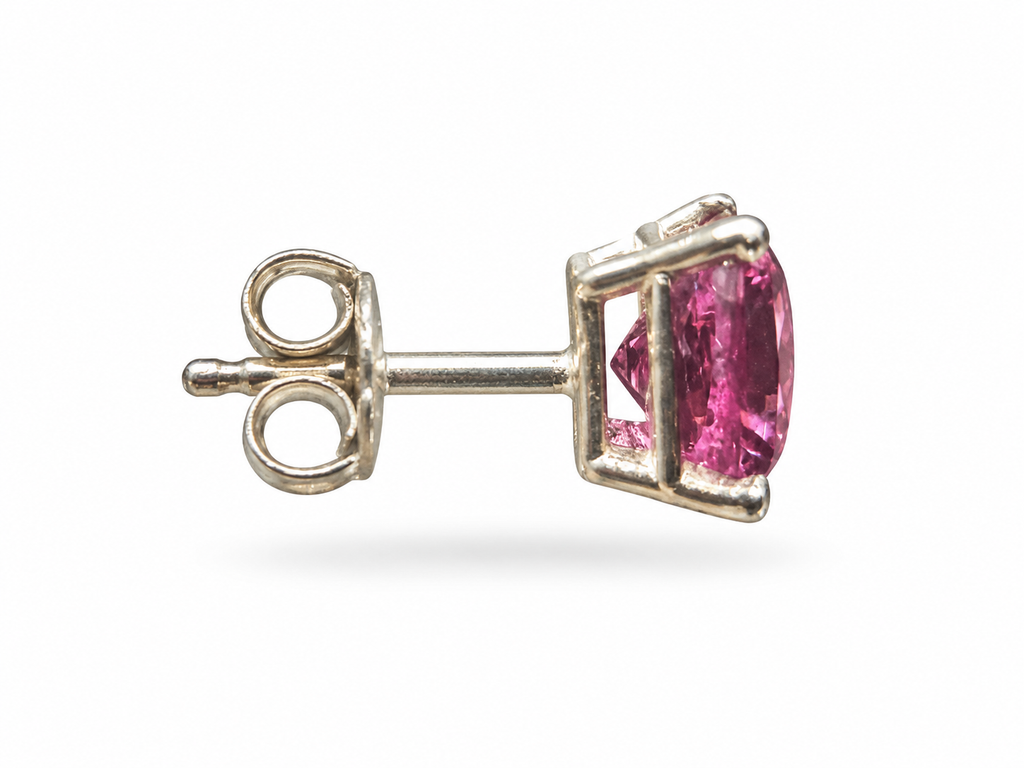 Casa Lugo | Tanzanian Malaia Garnets set in 14K White Gold Stud Earrings