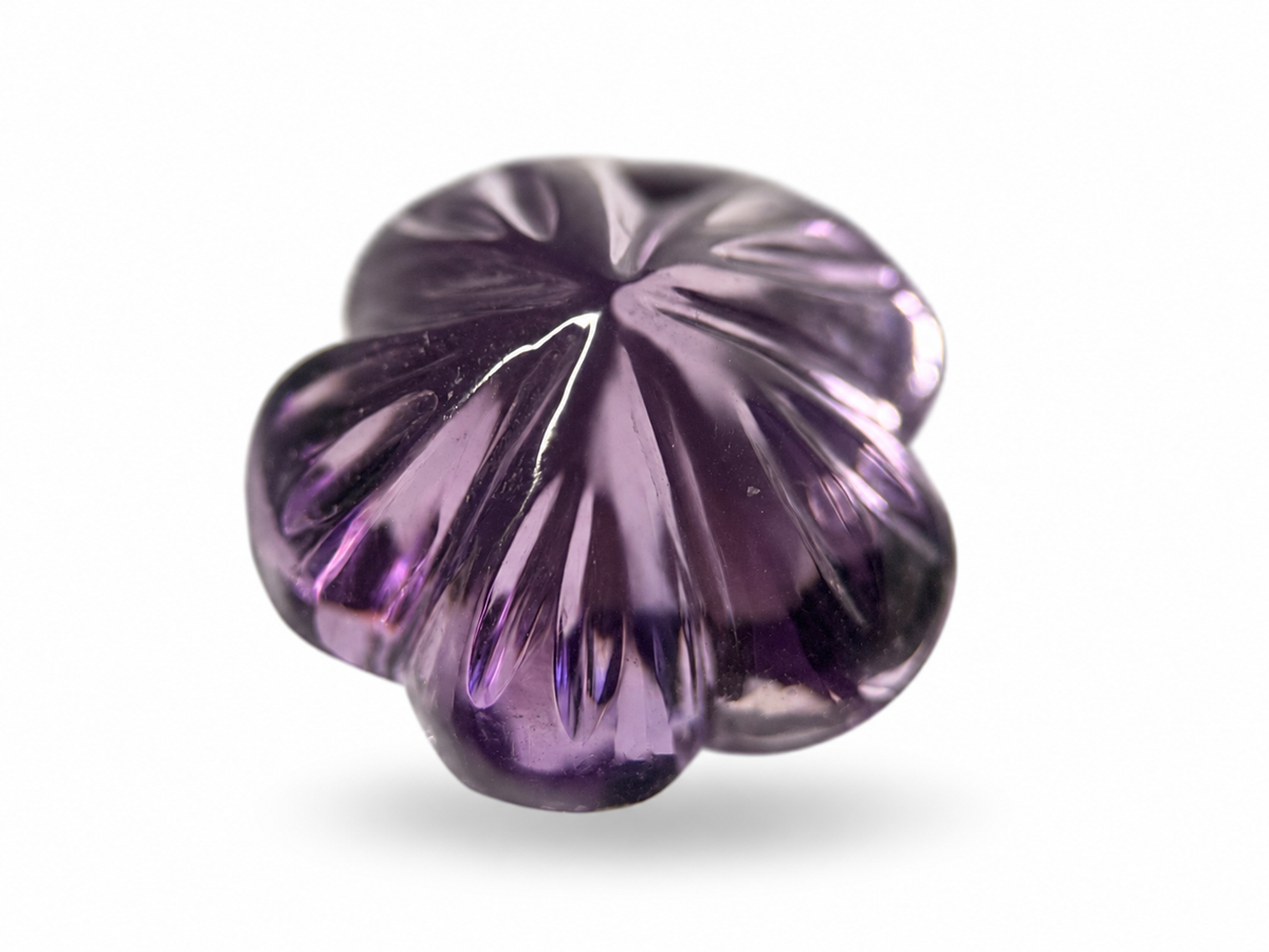7.22 ct Natural Amethyst from Nigeria 🇳🇬— Flower Cut