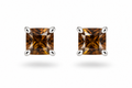 Natural Yellow Zircon Stud Earrings from Cambodia – 925 Sterling Silver
