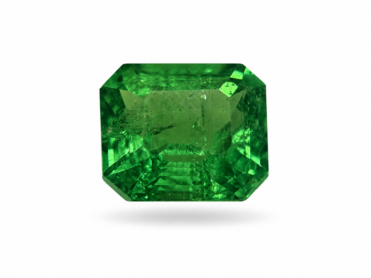 1.50 Ct Natural Tsavorite Garnet from Tanzania — Vivid Green Octagonal Step Cut