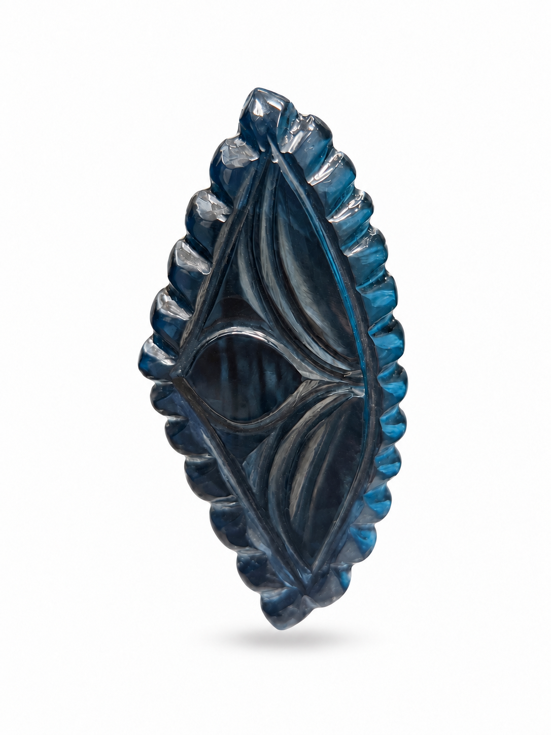 19.26 Ct Natural Hand-Carved London Blue Topaz