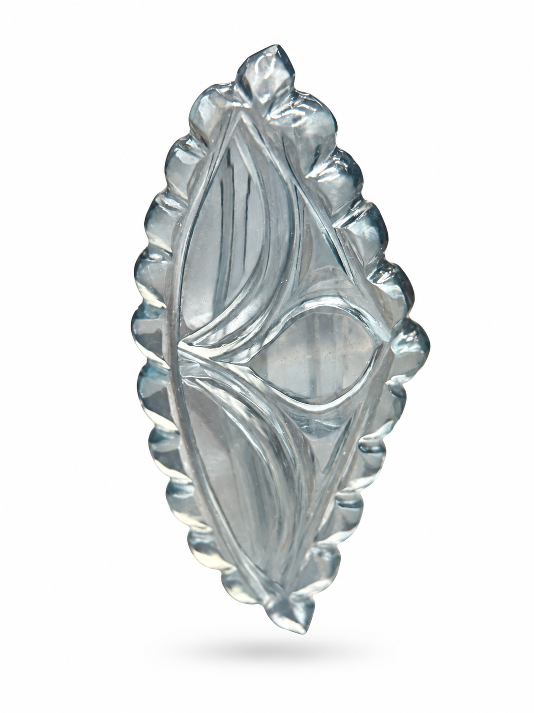 21.02 Ct Natural Hand-Carved London Blue Topaz