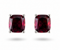 3.52 CT Natural Red Garnet Stud Earrings – Madagascar – 925 Sterling Silver