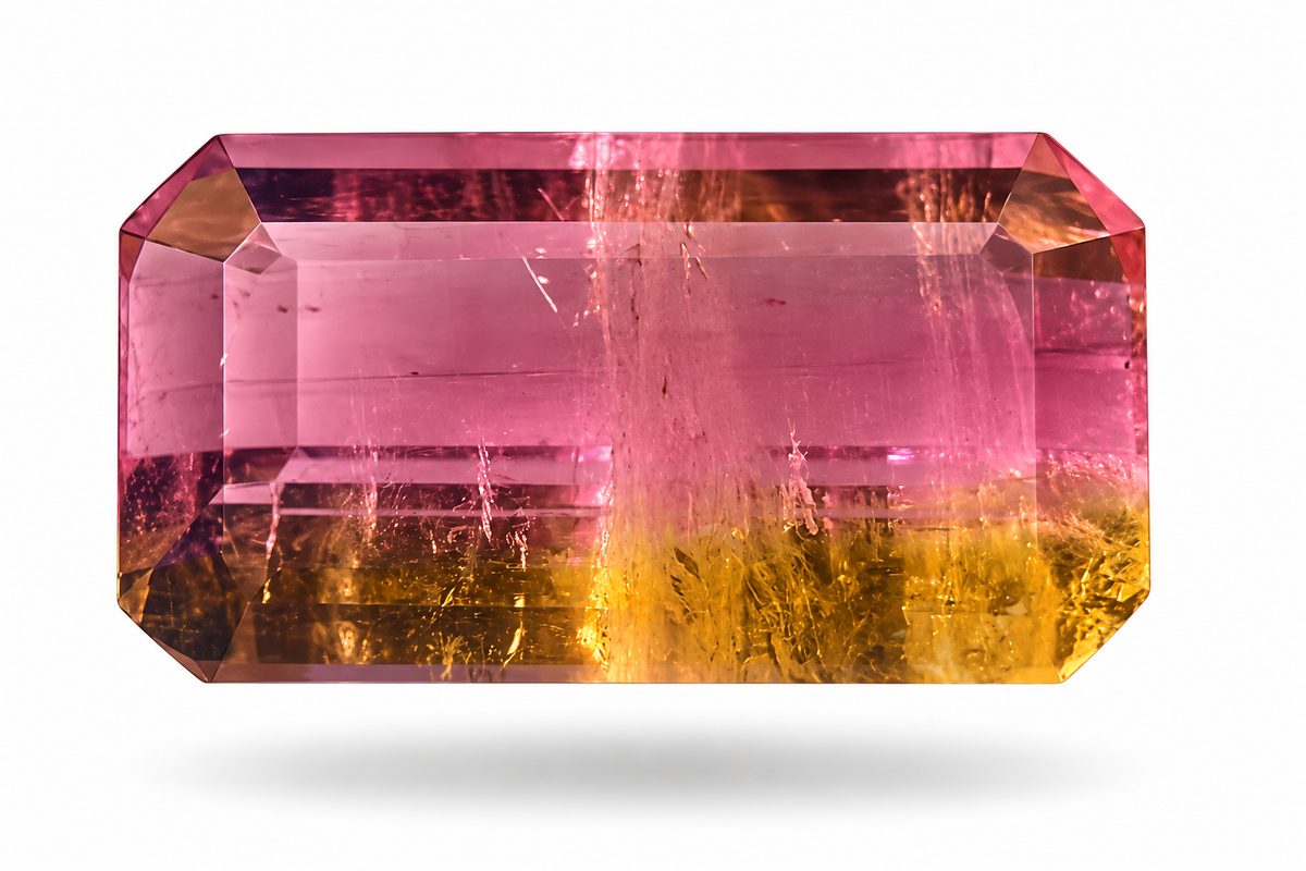 1.85 ct Natural Pink & Yellow Bi-Color Tourmaline — Afghanistan