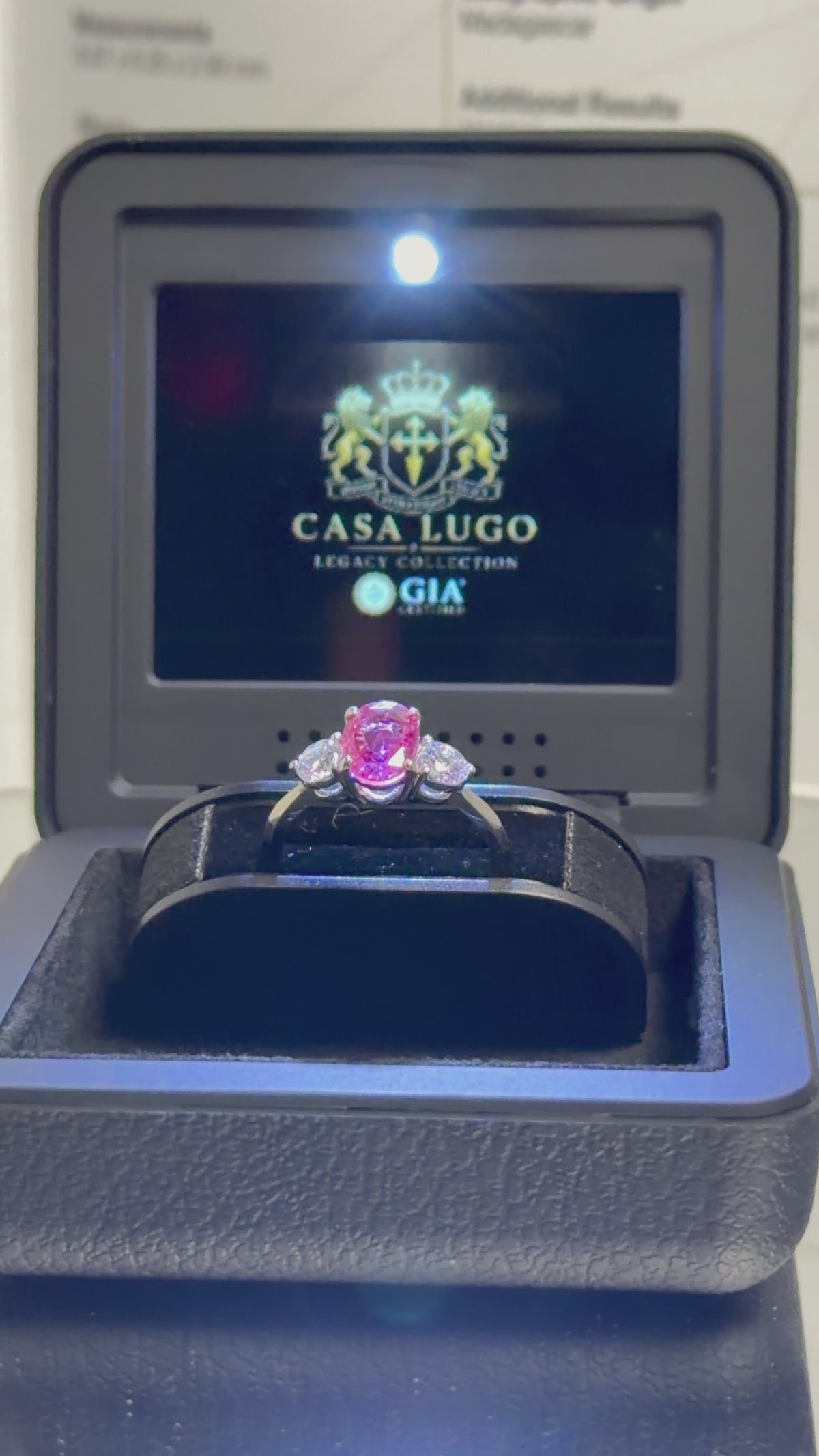 1.57 Ct Natural Pink Sapphire • Madagascar • 14K White Gold • GIA Certified